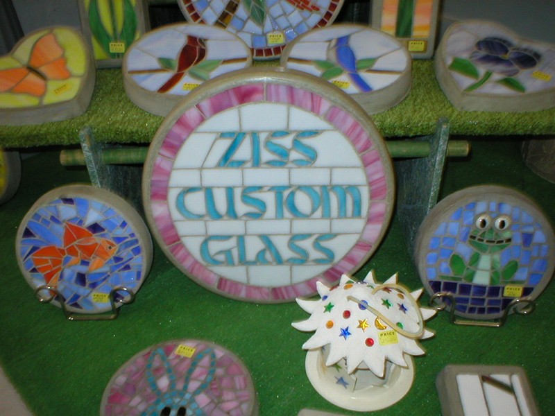 Stained Glass Mosaic Garden Stones
