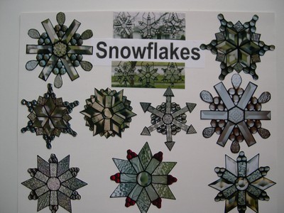 Stained Glass Snowflakes