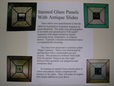 Stained Glass Panels with Antique Slides