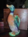 St. Clement French Majolica (Barbotine) Duck Decanter