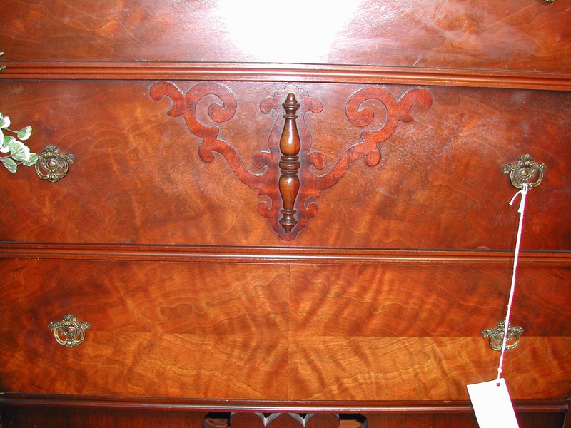 Early Burl Wood Veneer Bedroom Set