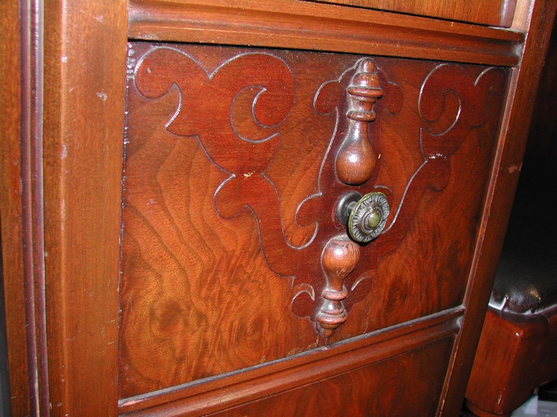 Early Burl Wood Veneer Bedroom Set