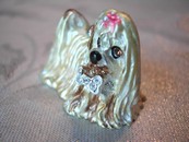 Adorable Golden Yorkshire Terrier (Yorkie) Pendent or Ornament