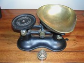 Vintage Boots Nottingham Brass/Iron Scale & Weights (England)