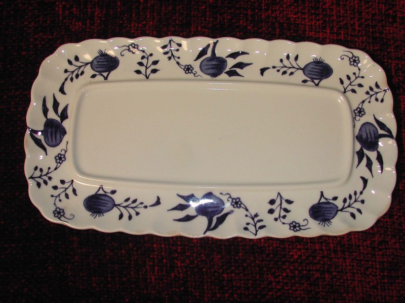 A Lovely Blue Lily Ironstone Butter Dish Staffordshire England