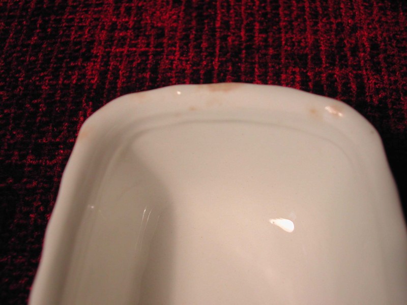 A Lovely Blue Lily Ironstone Butter Dish Staffordshire England