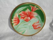 Limoges Hand Painted Lilies Plate Signed