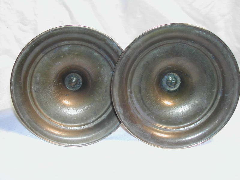 Tall English Double Open Spiral Twist  Brass Candlesticks (pair-