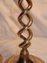 Tall English Double Open Spiral Twist  Brass Candlesticks (pair-