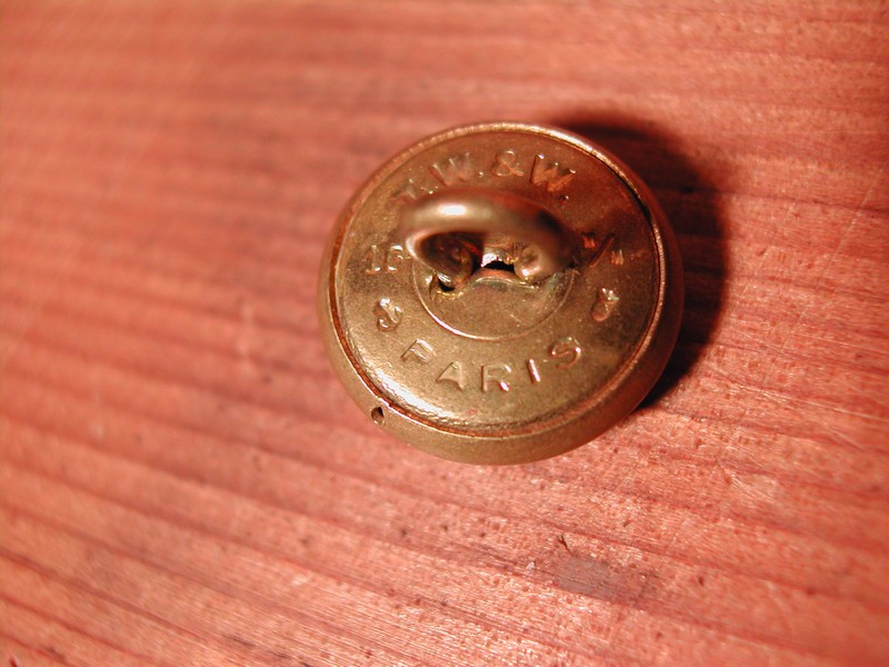 Brass French Button TW&W Paris, France