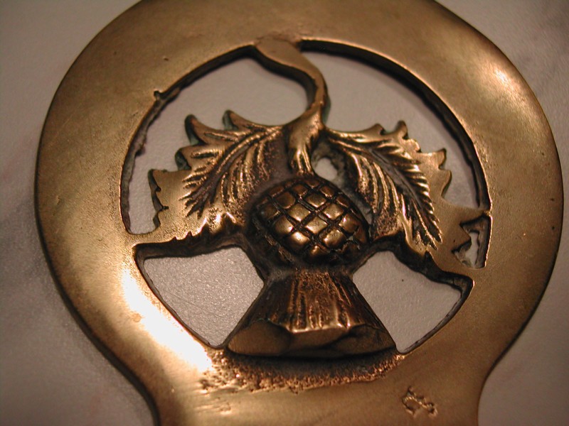 Peerage England Horse Brass Cap Lifter (Bottle Opener) Thistle