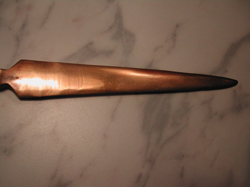 Art Deco Style Brass Letter Opener Vintage
