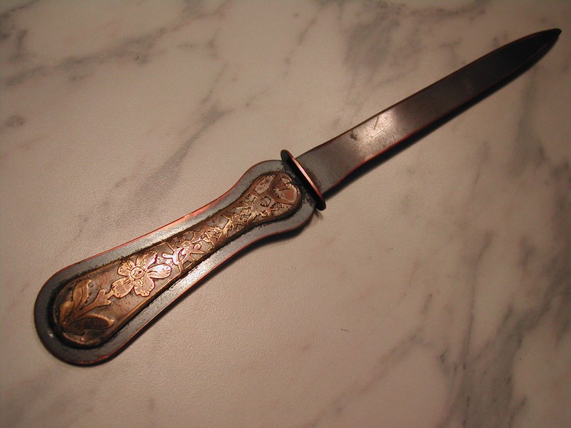 Art Nouveau Copper & Brass Letter Opener Vintage
