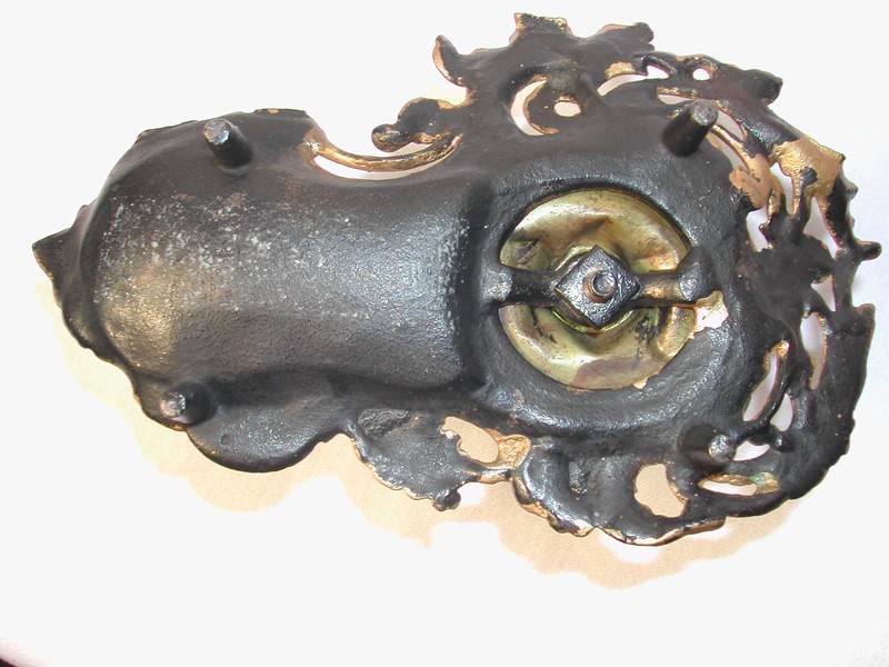 A Vintage Rococo Style Metal & Wood Pipe Holder Tray