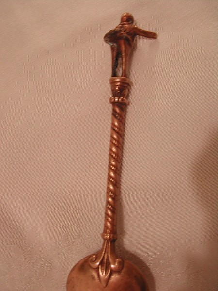 Antique Brass Spoon England Gentleman Finial