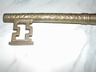 Large Brass Skeleton Key Corkscrew / Paperweight Vintage