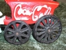 Vintage Cast Iron Coca Cola Advertising Horse Wagon Toy