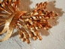 Fabulous Vintage Trifari Brushed Gold Tone Brooch Pin