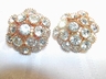 Fantastic Rhinestone & Gold Tone  Fashion Jewelry Clip-on Earrin