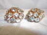 Fantastic Rhinestone & Gold Tone  Fashion Jewelry Clip-on Earrin