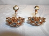 Fantastic Rhinestone & Gold Tone  Fashion Jewelry Clip-on Earrin