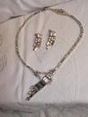 Rhinestone/Sterling by Phyllis Fashion Jewelry Necklace/Earrings