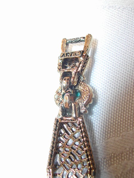 Faux Turquoise Filigree Bracelet Arthur Pepper 1955-80