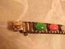 Sarah Coventry Brushed Silver tone Multicolor Cabochon Bracelet