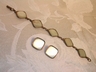 Hoffman Mother of Pearl Bracelet and Earrings Vintage