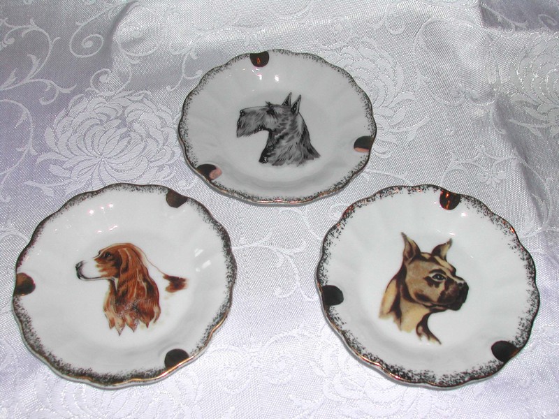 Ashtray Gilt Edge - Spaniel