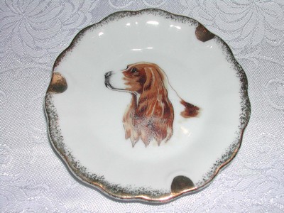 Ashtray Gilt Edge - Spaniel