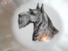 Ashtray Gilt - Schnauzer