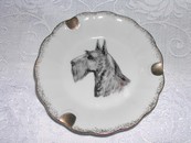 Ashtray Gilt - Schnauzer
