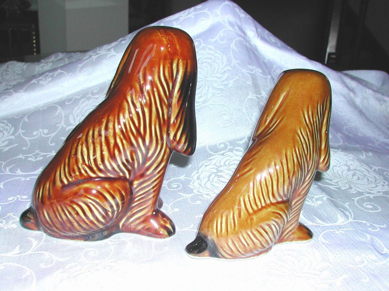 Pair Ceramic Afghan Statues Brazil