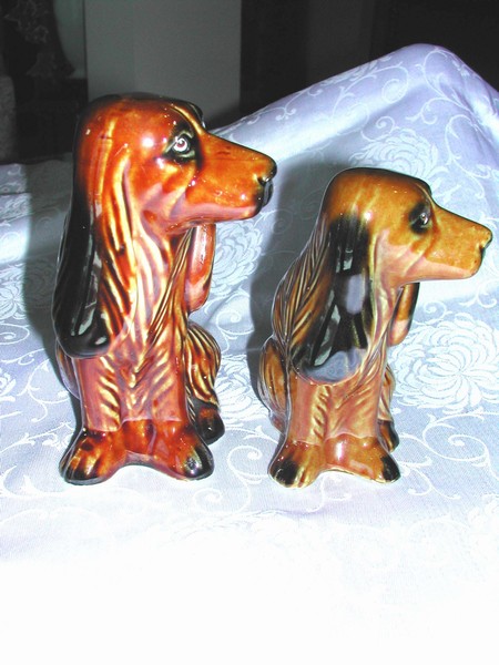 Pair Ceramic Afghan Statues Brazil
