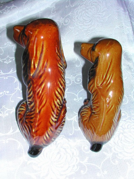 Pair Ceramic Afghan Statues Brazil