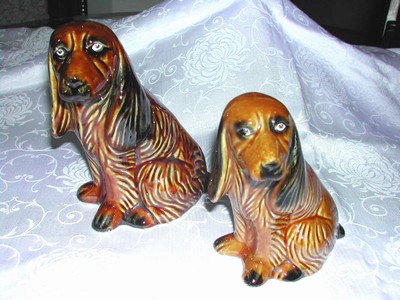 Pair Ceramic Afghan Statues Brazil