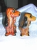 Pair Ceramic Afghan Statues Brazil