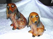 Pair Ceramic Afghan Statues Brazil