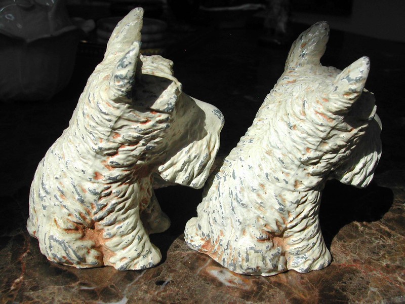 Vintage Metal Scottie Dog Bookends