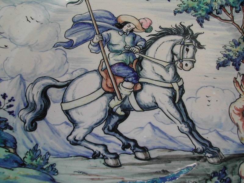 Large Spanish Talavera Majolica Charger