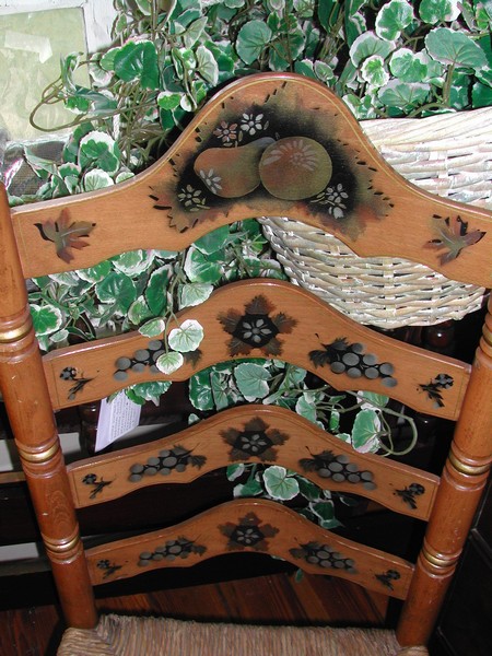 Vintage Ladder Back Chair Rush Seat