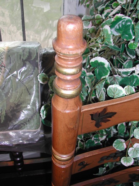 Vintage Ladder Back Chair Rush Seat