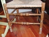 Vintage Ladder Back Chair Rush Seat