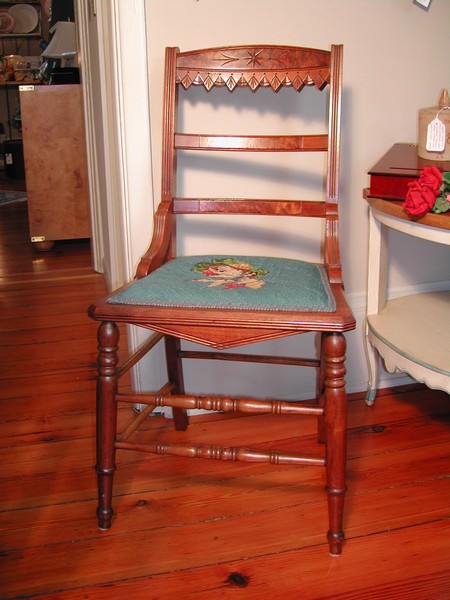 Vintage Eastlake Style Burlwood Veneer Clown Chair