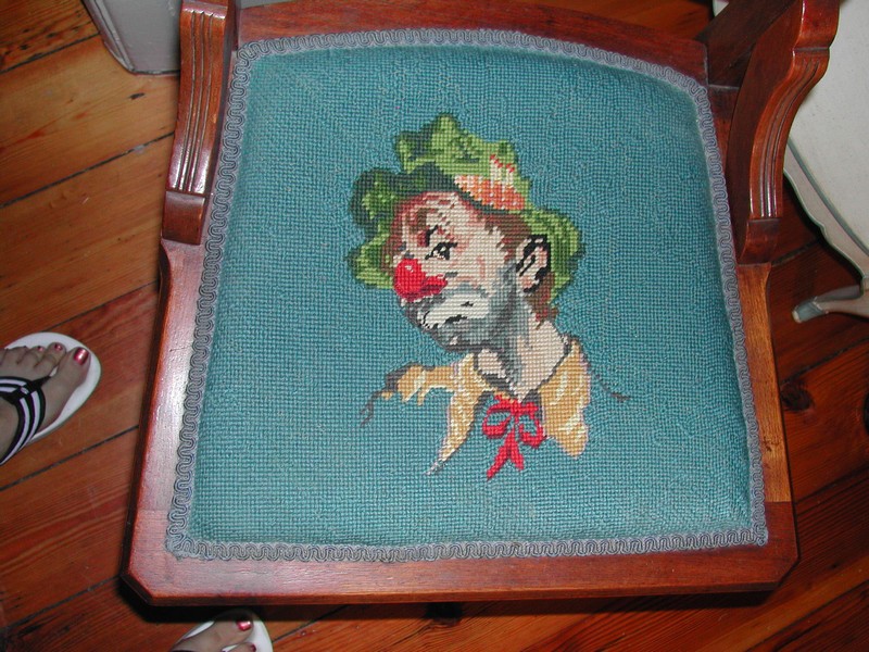 Vintage Eastlake Style Burlwood Veneer Clown Chair