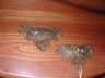 Vintage Art Nouveau/Art Deco English Brass Batwing Drawer Pulls