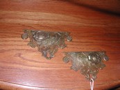 Vintage Art Nouveau/Art Deco English Brass Batwing Drawer Pulls