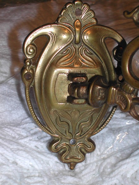 Pair of French Bronze Art Nouveau Candle Sconces