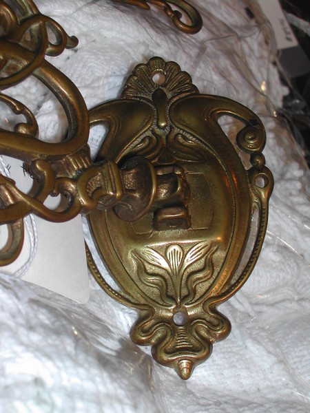 Pair of French Bronze Art Nouveau Candle Sconces